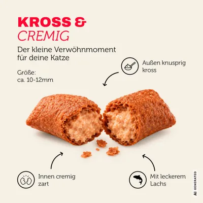 Mera Katzenleckerlis Crunch & Soft Lachs