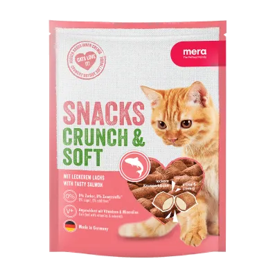 Mera Katzenleckerlis Crunch & Soft Lachs