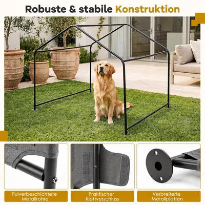 GIANTEX Hundehütte Outdoor, 128 x 118 x 108 cm