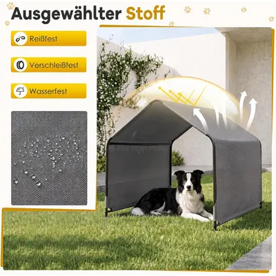 GIANTEX Hundehütte Outdoor, 128 x 118 x 108 cm
