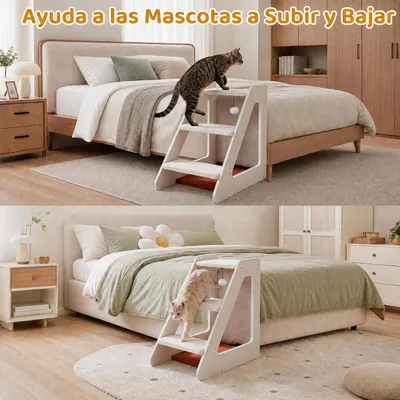 GIANTEX Escalera para Perros de 3 Niveles, 33 x 54 x 48 cm