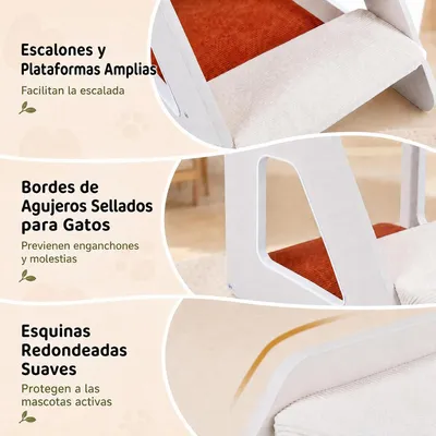 GIANTEX Escalera para Perros de 3 Niveles, 33 x 54 x 48 cm