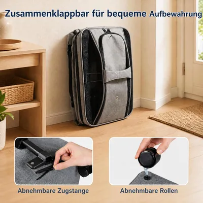 GIANTEX Faltbare Transportbox Katze mit Rädern, bis 15 kg