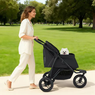 GIANTEX faltbarer Hundebuggy, Haustier-Katzenbuggy GIANTEX faltbarer Hundebuggy, Haustier-Katzenbuggy