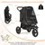 GIANTEX Poussette Chien Pliable Charge 25KG avec Fenêtre GIANTEX Poussette Chien Pliable Charge 25KG avec Fenêtre