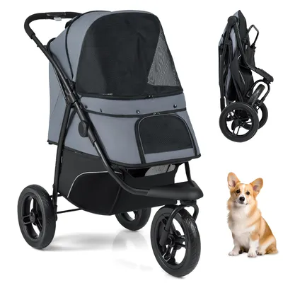 GIANTEX faltbarer Hundebuggy, Haustier-Katzenbuggy GIANTEX faltbarer Hundebuggy, Haustier-Katzenbuggy