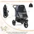 GIANTEX Poussette Chien Pliable Charge 25KG avec Fenêtre GIANTEX Poussette Chien Pliable Charge 25KG avec Fenêtre
