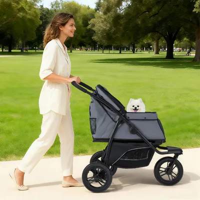 GIANTEX faltbarer Hundebuggy, Haustier-Katzenbuggy GIANTEX faltbarer Hundebuggy, Haustier-Katzenbuggy