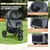 GIANTEX Poussette Chien Pliable Charge 25KG avec Fenêtre GIANTEX Poussette Chien Pliable Charge 25KG avec Fenêtre