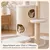 GIANTEX Arbre a Chat Hauteur 150CM en Housse Peluche Lavable Intérieur GIANTEX Arbre a Chat Hauteur 150CM en Housse Peluche Lavable Intérieur