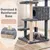 GIANTEX Arbre a Chat XXL en Bois Solide Hauteur 170CM GIANTEX Arbre a Chat XXL en Bois Solide Hauteur 170CM