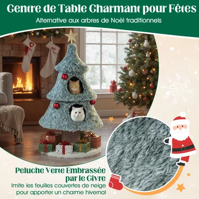 GIANTEX Arbre a Chat de Noël, Hauteur 123CM