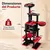 GIANTEX Árbol Rascador para Gatos Gótico con Postes Rascadores de Sisal GIANTEX Árbol Rascador para Gatos Gótico con Postes Rascadores de Sisal