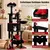 GIANTEX Arbre à Chat Multi-Niveaux Hauteur 178CM, Noir et Rouge