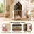 GIANTEX Meuble Litiere Chat en Forme de Maison, 50 x 48,5 x 100CM GIANTEX Meuble Litiere Chat en Forme de Maison, 50 x 48,5 x 100CM