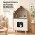 GIANTEX Meuble Litiere Chat en Forme de Maison, 50 x 48,5 x 100CM GIANTEX Meuble Litiere Chat en Forme de Maison, 50 x 48,5 x 100CM