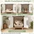 GIANTEX Mueble Arenero para Gatos en Forma Casita de 2 Niveles con Puertas GIANTEX Mueble Arenero para Gatos en Forma Casita de 2 Niveles con Puertas
