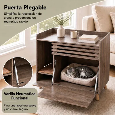 GIANTEX Mueble de Arenero para Gatos 80 x 46 x 64,5 cm GIANTEX Mueble de Arenero para Gatos 80 x 46 x 64,5 cm