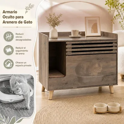 GIANTEX Mueble de Arenero para Gatos 80 x 46 x 64,5 cm GIANTEX Mueble de Arenero para Gatos 80 x 46 x 64,5 cm