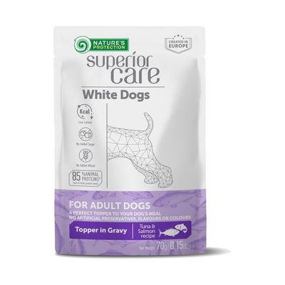 Nature's Protection White Dog sobres atún y salmón perros