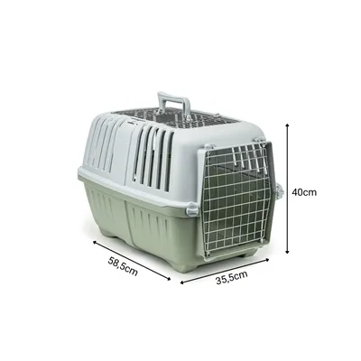 lionto Katzentransportbox mit Metalltür und Tragegriff bis 15 kg lionto Katzentransportbox mit Metalltür und Tragegriff bis 15 kg
