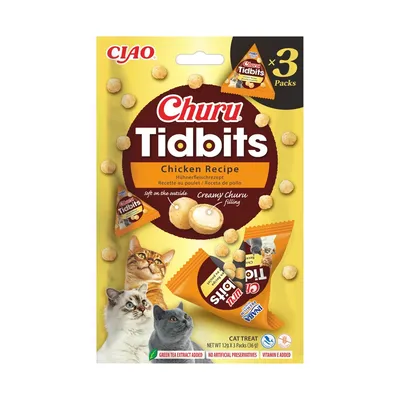 Inaba Churu Tidbits Pollo Bocaditos Rellenos para gatos