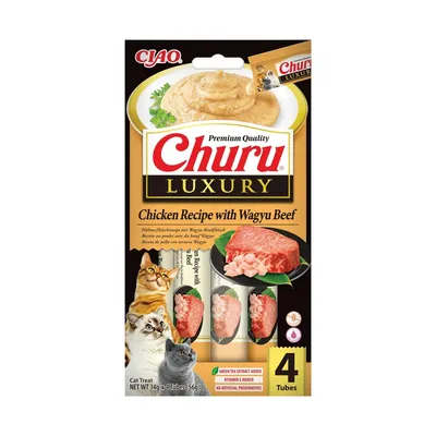 Inaba Churu Luxury Pollo con Ternera Wagyu para gatos Inaba Churu Luxury Pollo con Ternera Wagyu para gatos