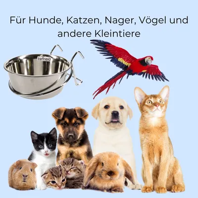 GarPet Edelstahlnapf zum Einhängen Hundenapf Hasen Kaninchen GarPet Edelstahlnapf zum Einhängen Hundenapf Hasen Kaninchen