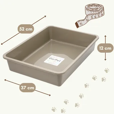 GarPet Katzenklo ohne Deckel Katzentoilette Offen Eckig Katzen Klo