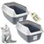 GarPet 2er Set Katzenklo Hoher Rand Extra hohe Katzentoilette GarPet 2er Set Katzenklo Hoher Rand Extra hohe Katzentoilette