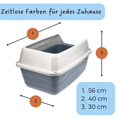 GarPet 2er Set Katzenklo Hoher Rand Extra hohe Katzentoilette