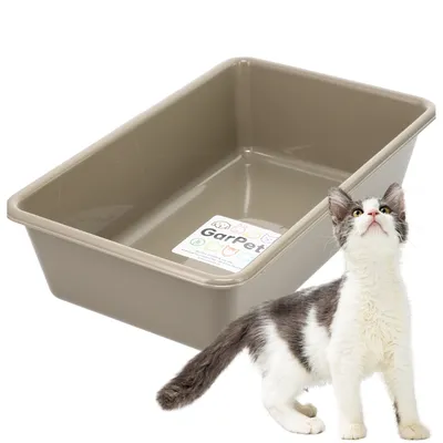 GarPet Katzenklo ohne Deckel Katzentoilette Offen Eckig Katzen Klo
