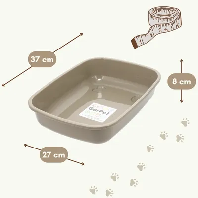 GarPet Katzenklo ohne Deckel Katzentoilette Offen Eckig Katzen Klo