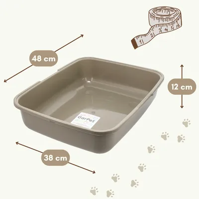 GarPet Katzenklo ohne Deckel Katzentoilette Offen Eckig Katzen Klo