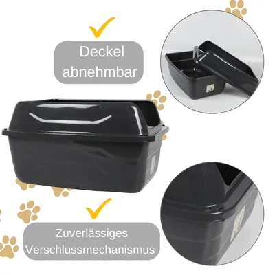 GarPet offene Katzentoilette mit hohem Rand Katzenklo offen