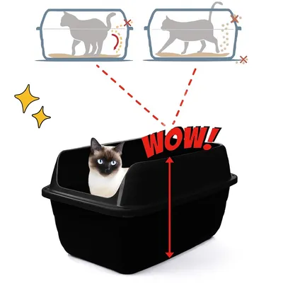 GarPet offene Katzentoilette mit hohem Rand Katzenklo offen GarPet offene Katzentoilette mit hohem Rand Katzenklo offen