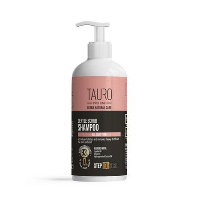 Tauro Pro Line champú exfoliante suave para perros y gatos