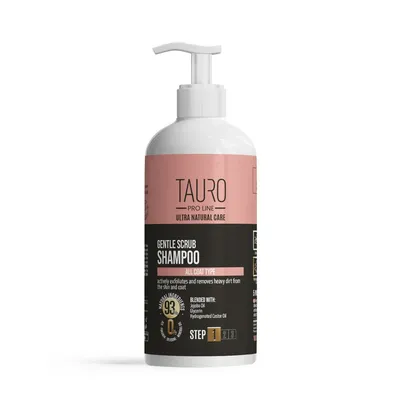Tauro Pro Line champú exfoliante suave para perros y gatos Tauro Pro Line champú exfoliante suave para perros y gatos